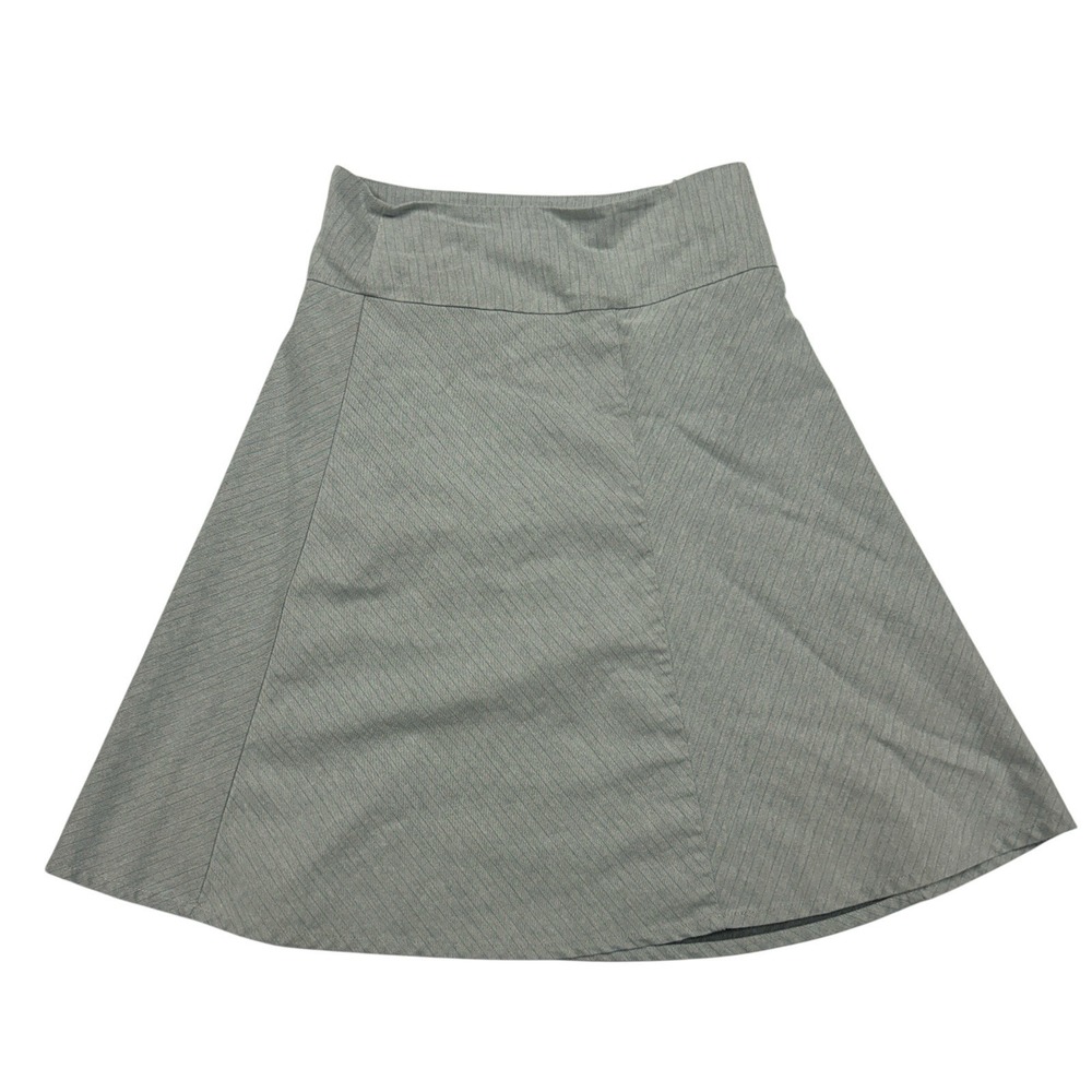 Betabrand Women's Size Small Work-It Skort Gray with Stripes Hidden Pocket